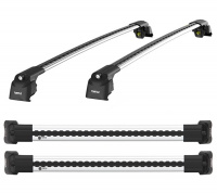 Багажник на интегрированные рейлинги Turtle Air 2 (комплект 2 шт.) модель 106 цвет серебристый от магазина ФаркопРос